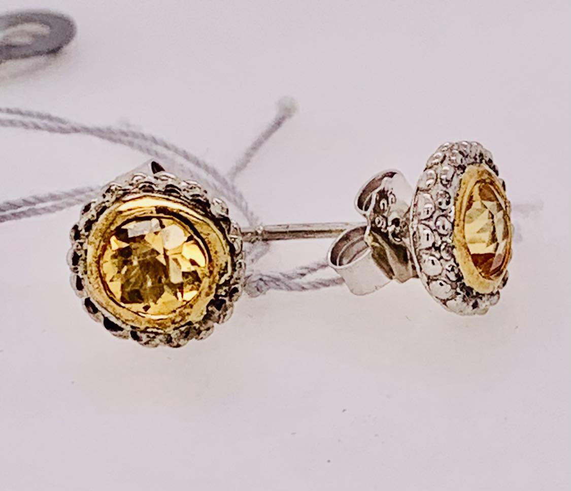 Phillip Gavriel Sterling/18K Citrine Earrings