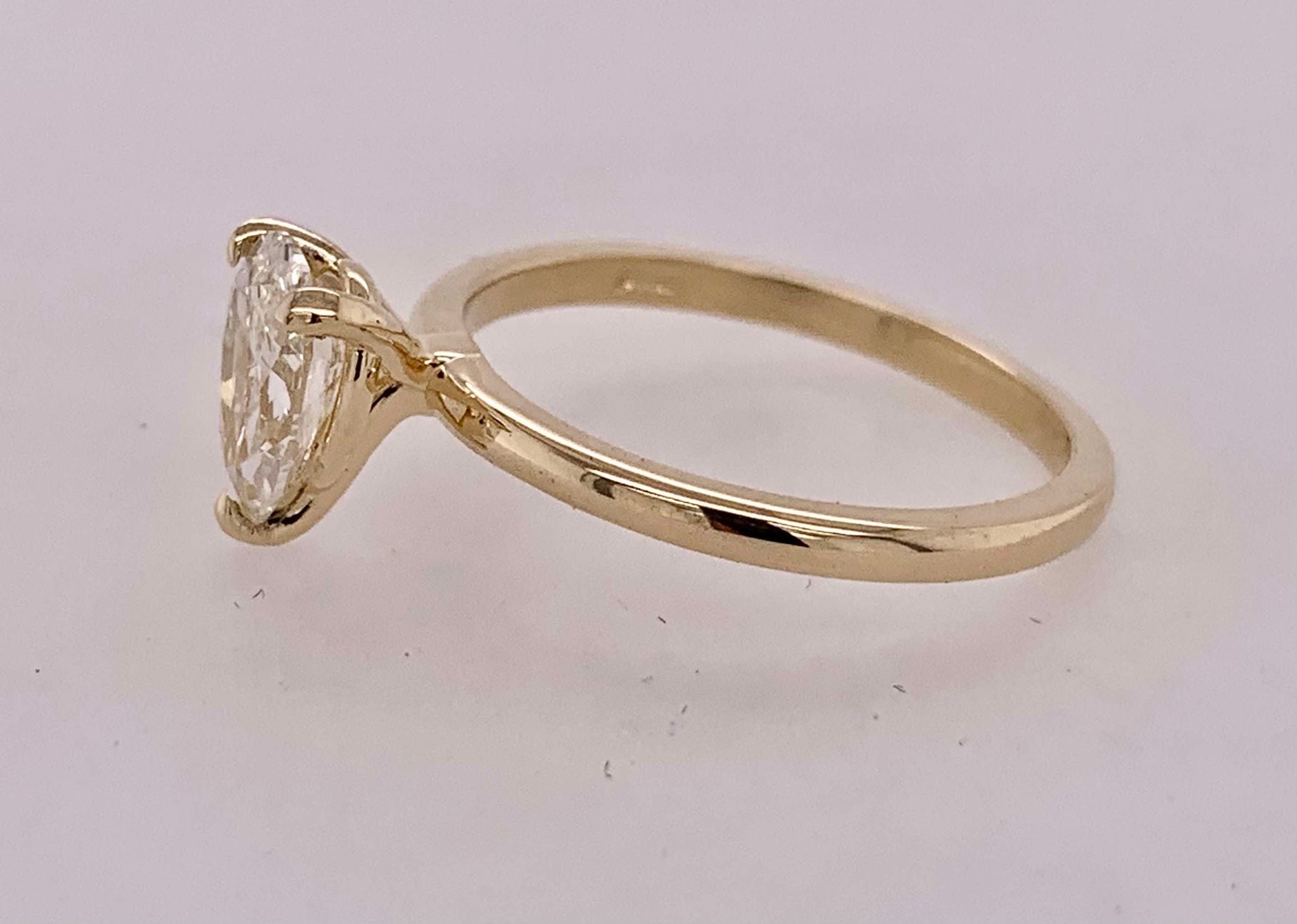 14K Pear Shape Diamond Engagement Ring