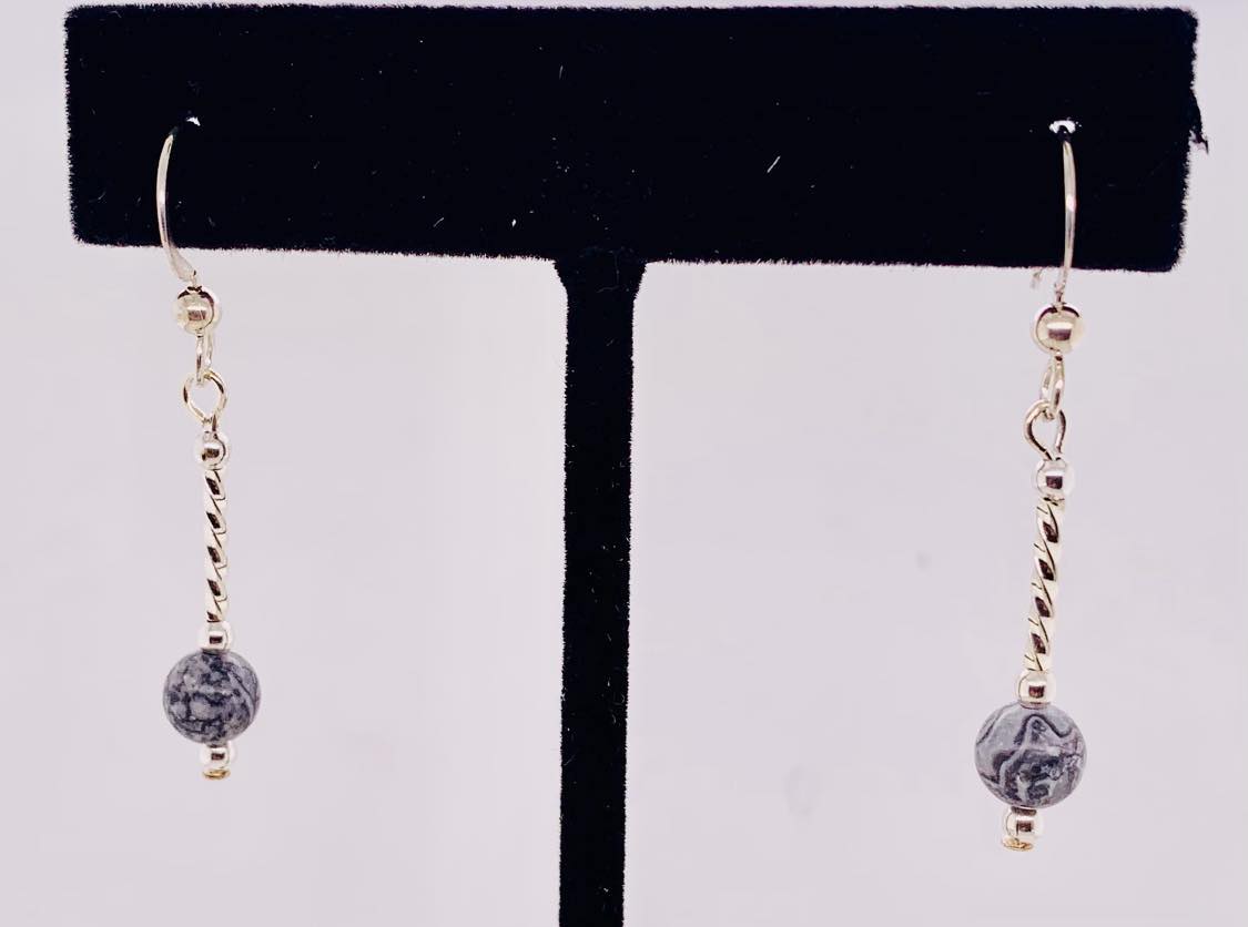 Sterling Jasper Earrings