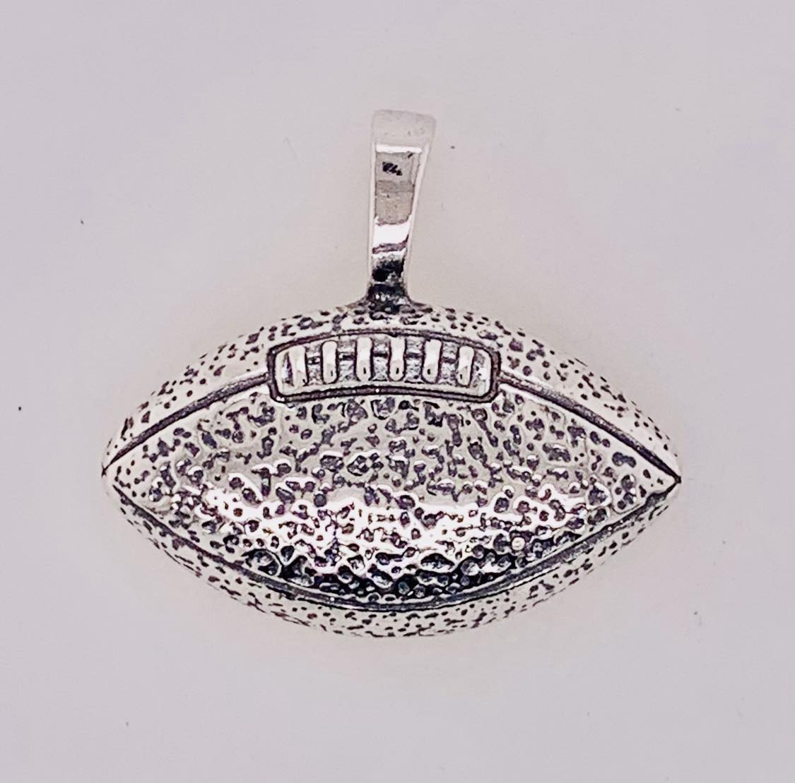 Sterling Silver Antiqued Football Pendant