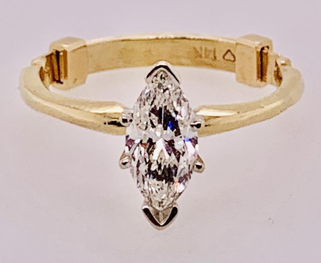 14K Diamond Solitaire Engagement Ring