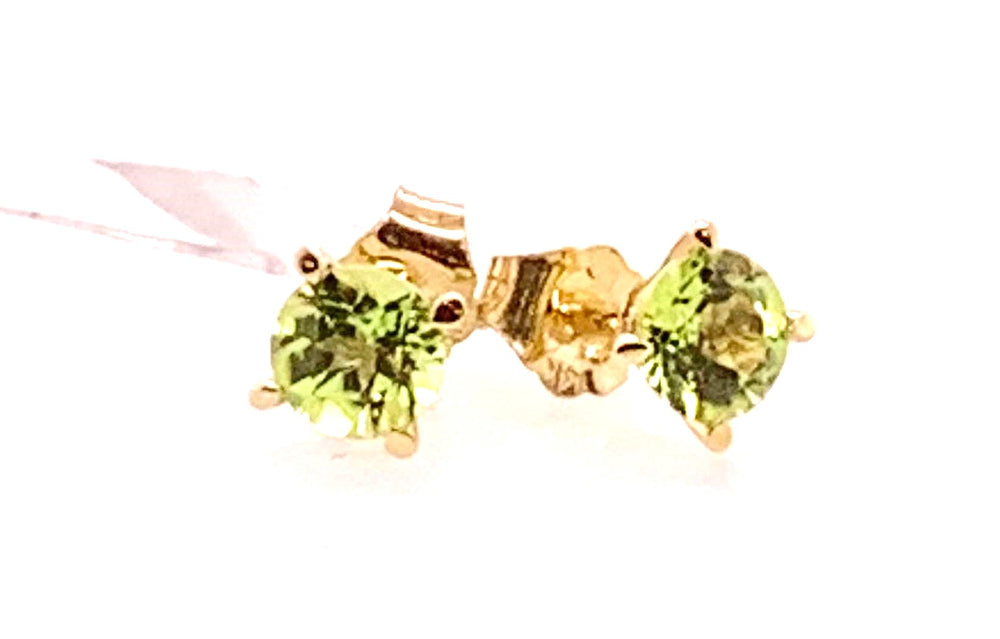 14K Peridot Stud Earrings