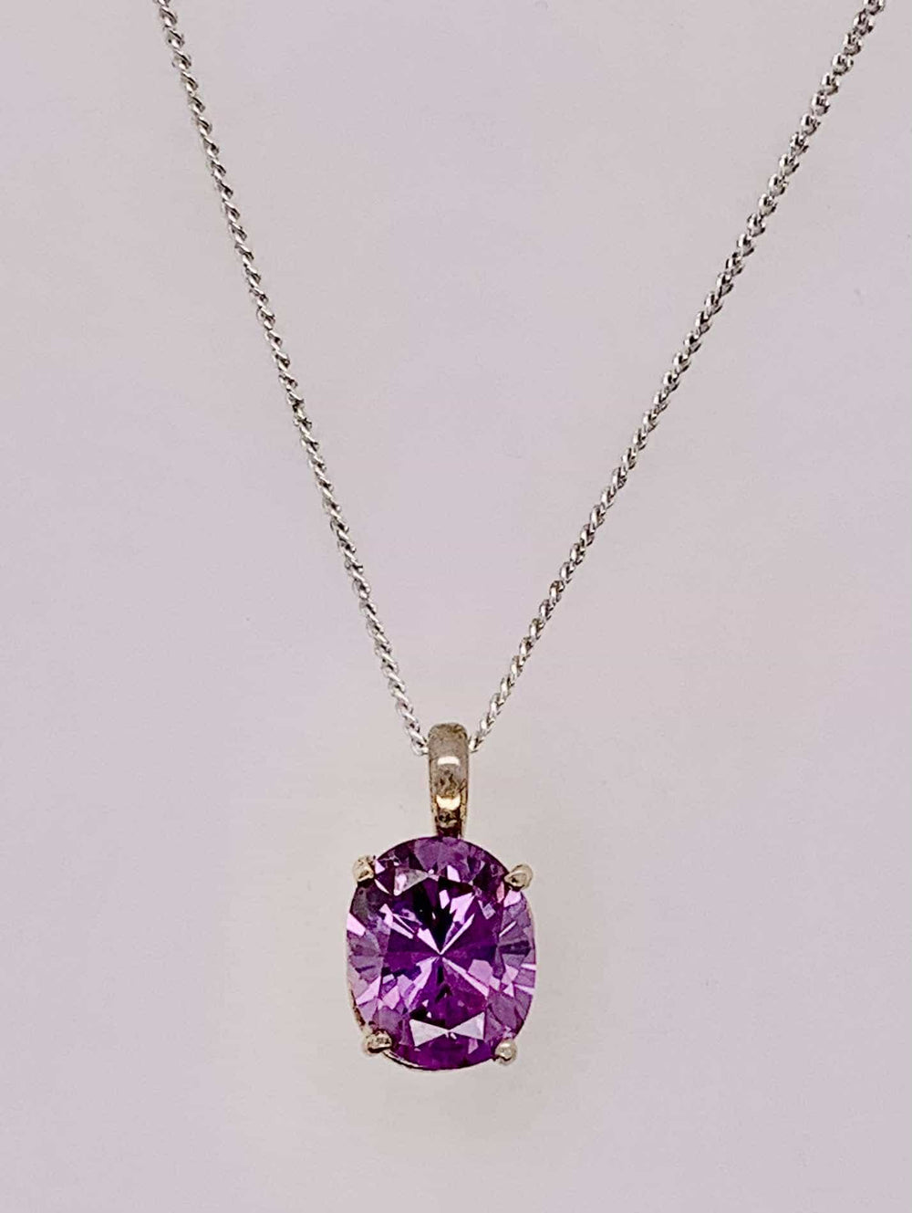 Sterling Silver Synthetic Alexandrite Pendant