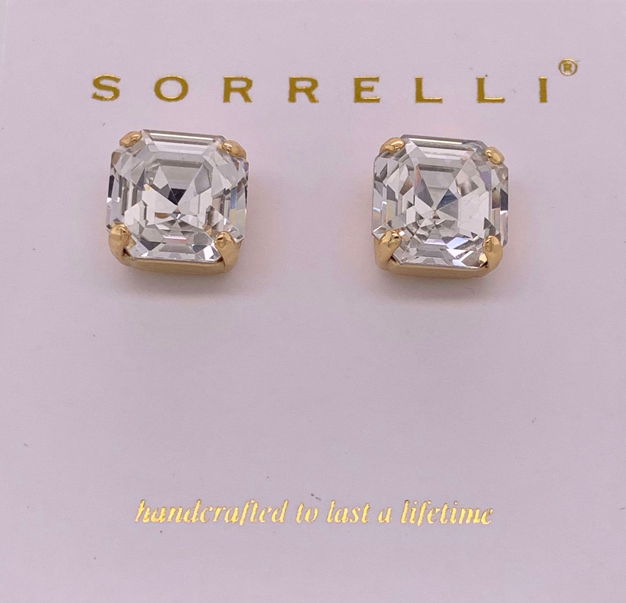 Sorrelli Asscher Cut Crystal Earrings