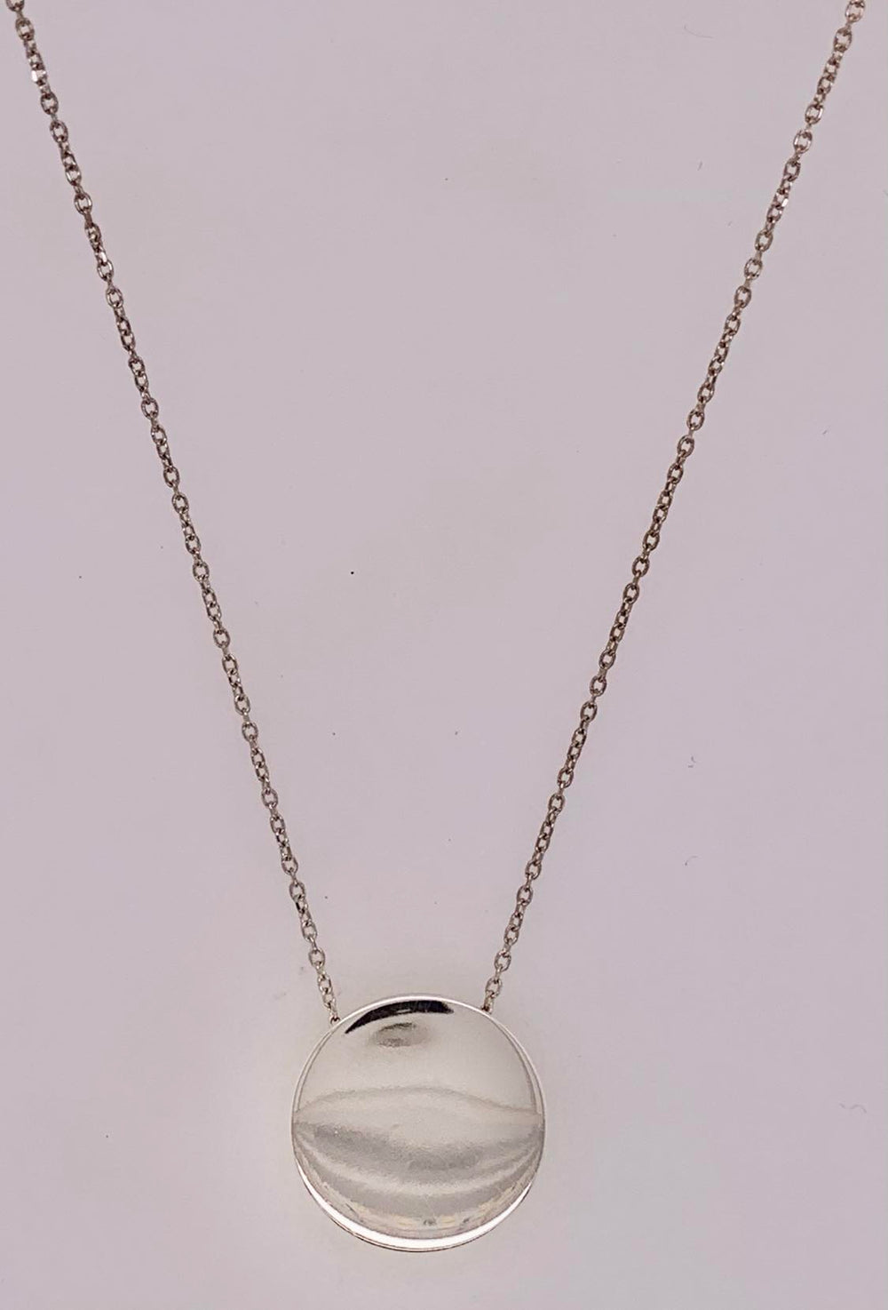 Sterling Silver Disk Neckace