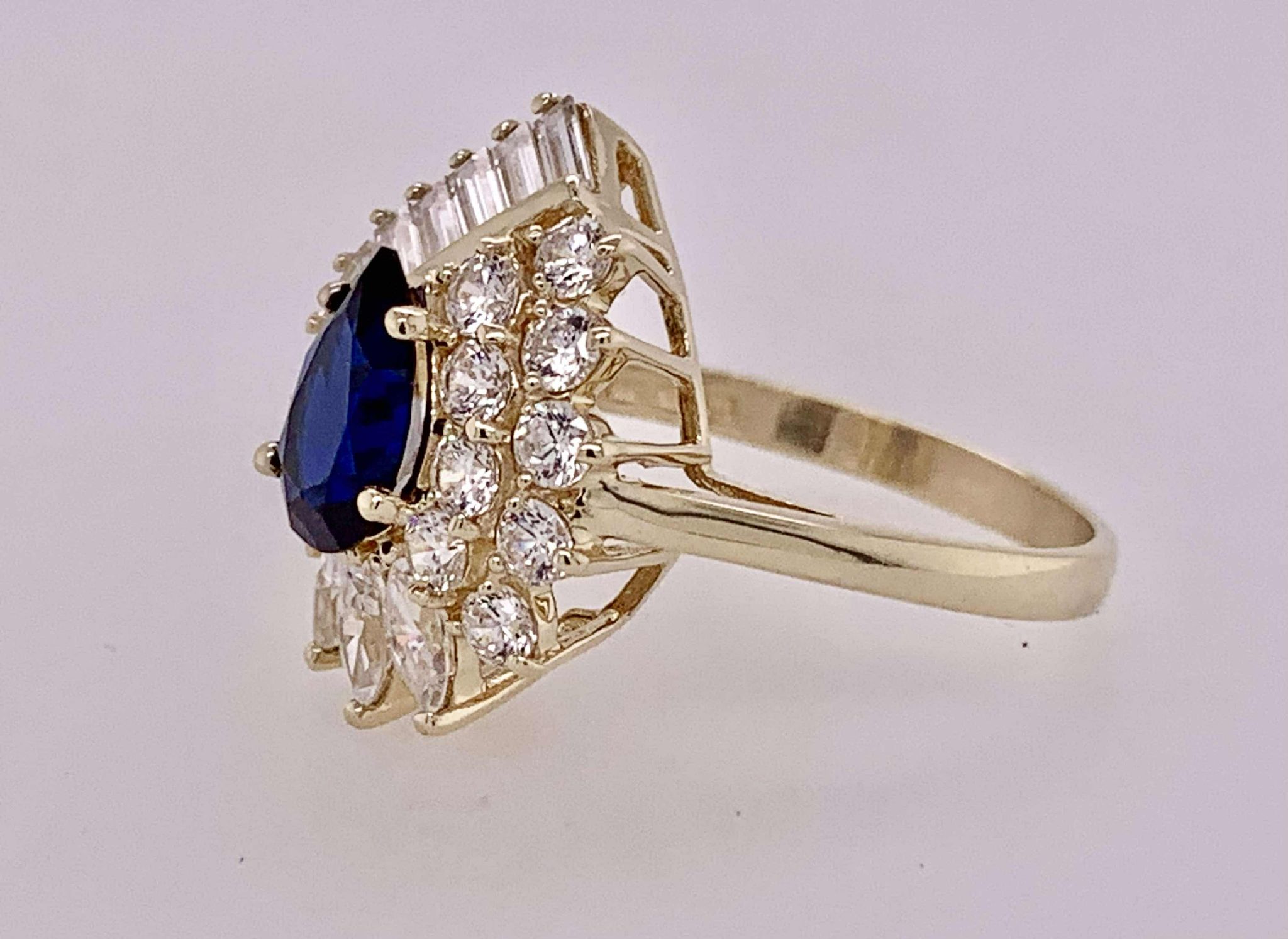 14K Estate Cubic Zirconia Ring