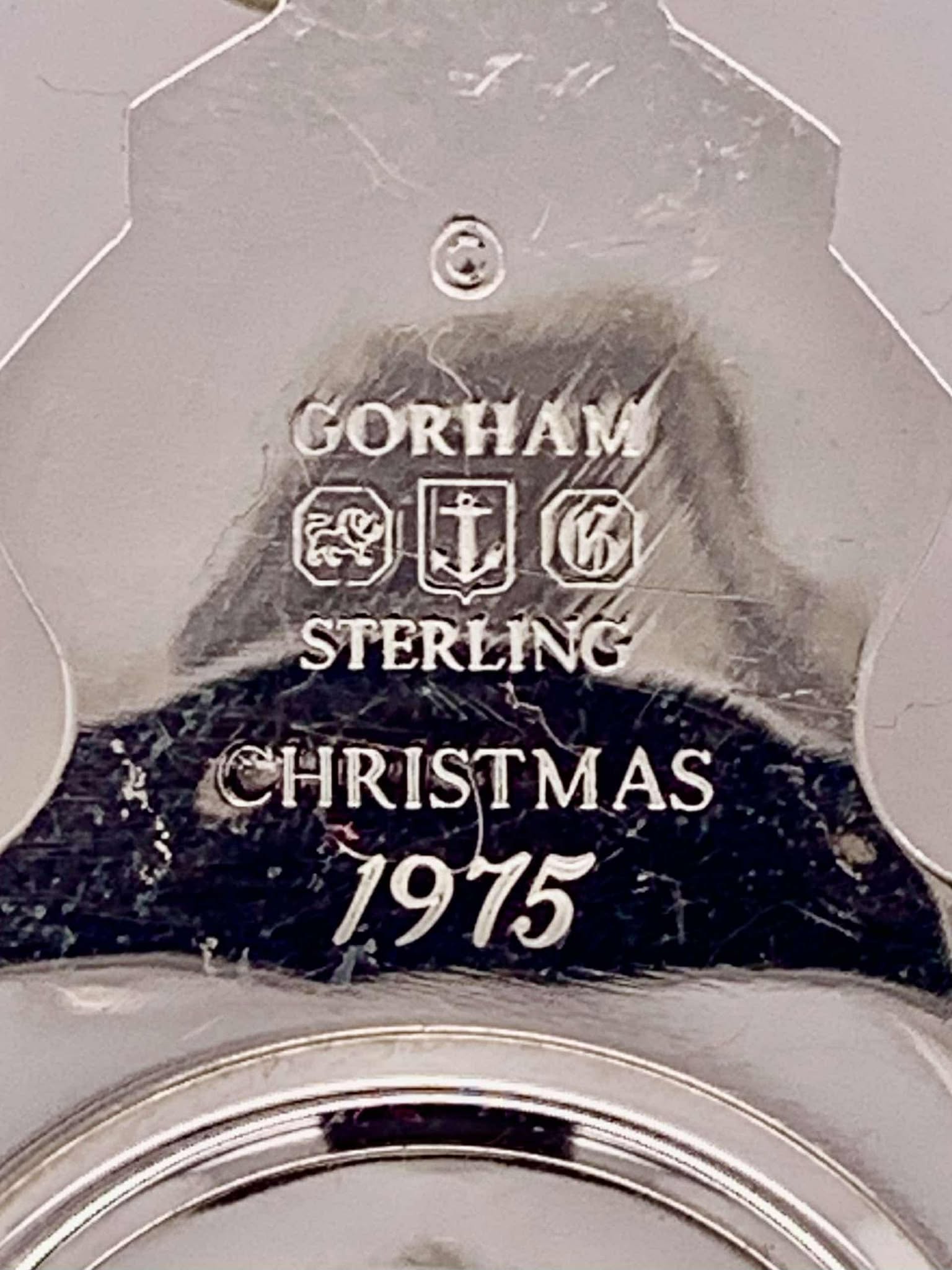 1975 Estate Sterling Silver Gorham Collectible Christmas Ornament