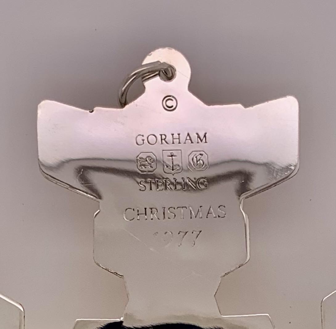 1977 Estate Sterling Silver Gorham Collectible Christmas Ornament