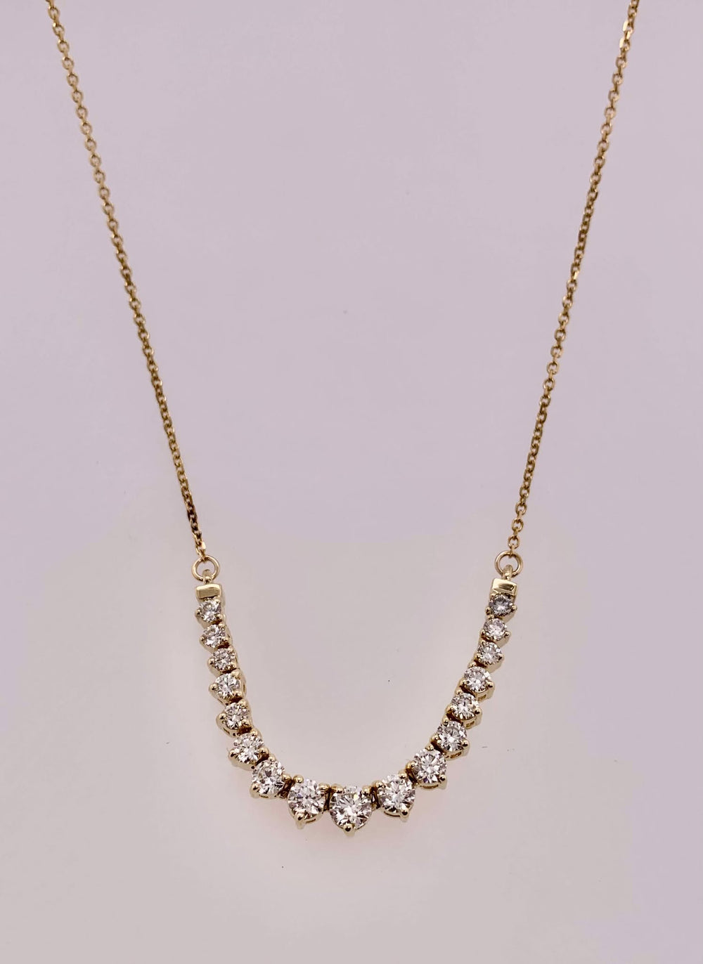 14K Yellow Gold Diamond Necklace