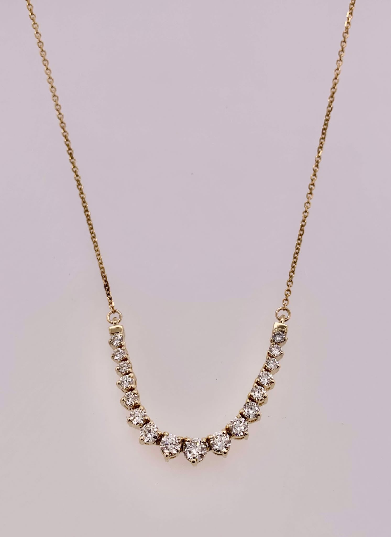 14K Yellow Gold Diamond Necklace