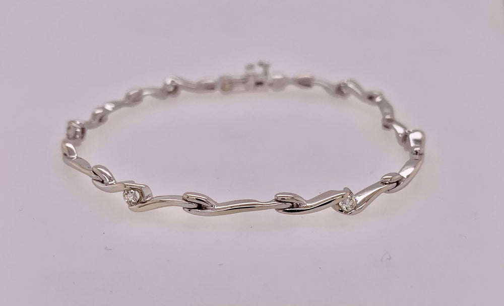 Estate 14K Diamond Bracelet