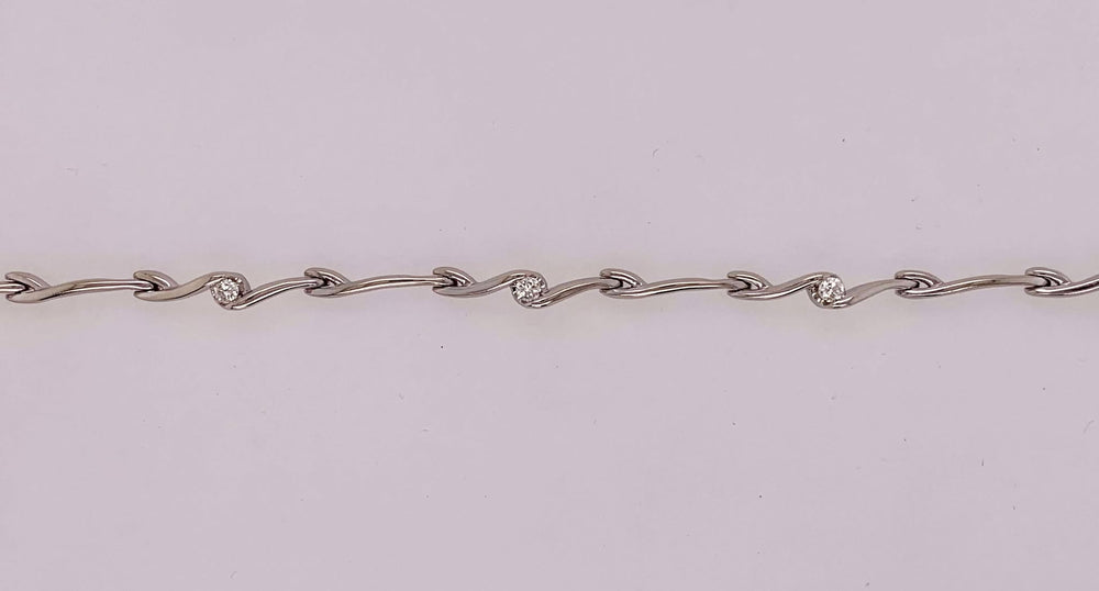 Estate 14K Diamond Bracelet