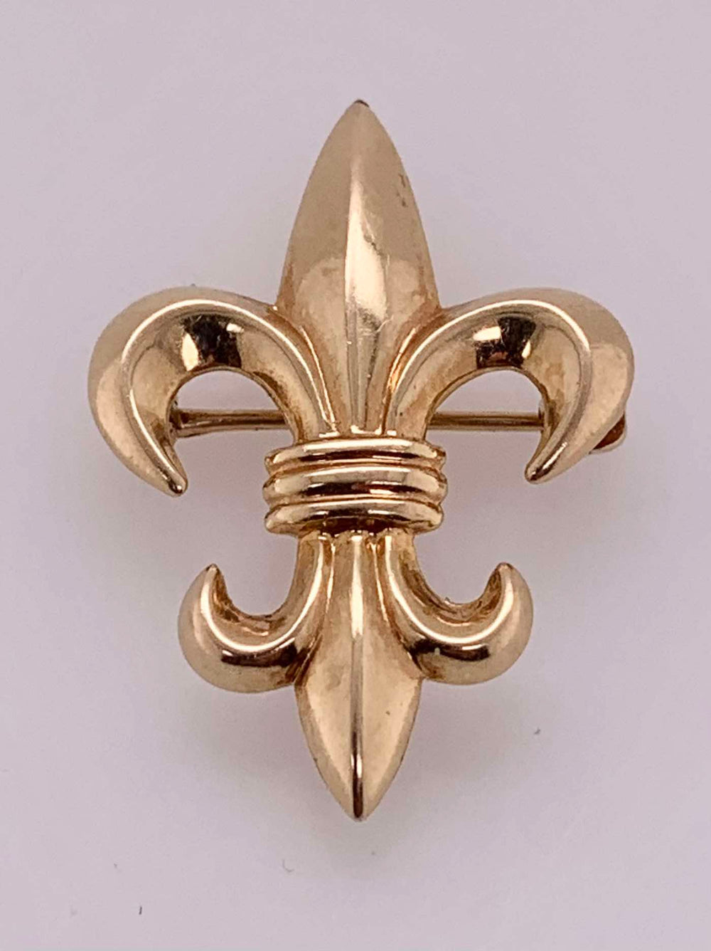 14K Estate Fleur-de-lis Brooch