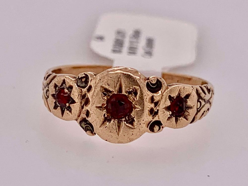 14K Rose Gold Estate Garnet Ring