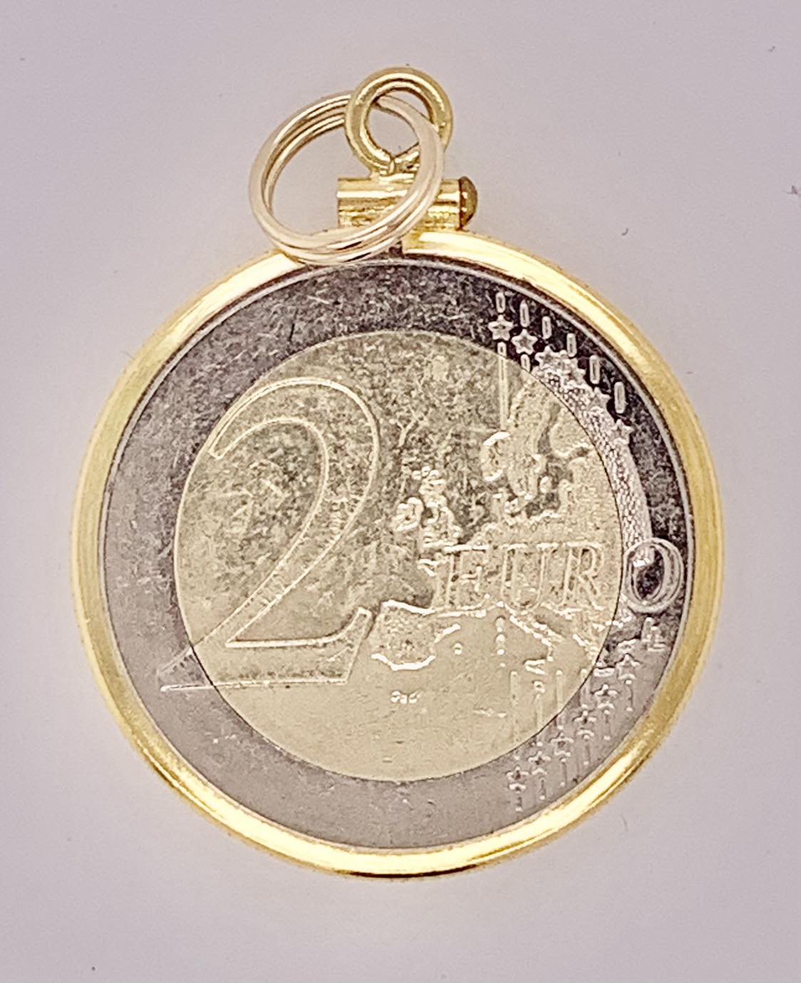 Two Euro Custom Coin Pendant