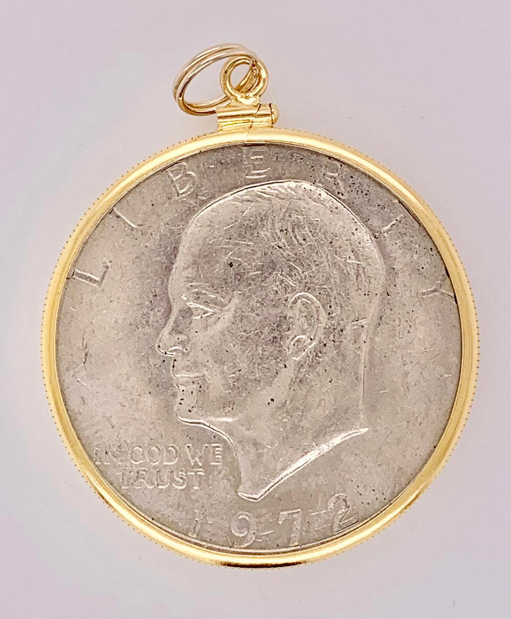 Eisenhower Silver Dollar Coin Pendant