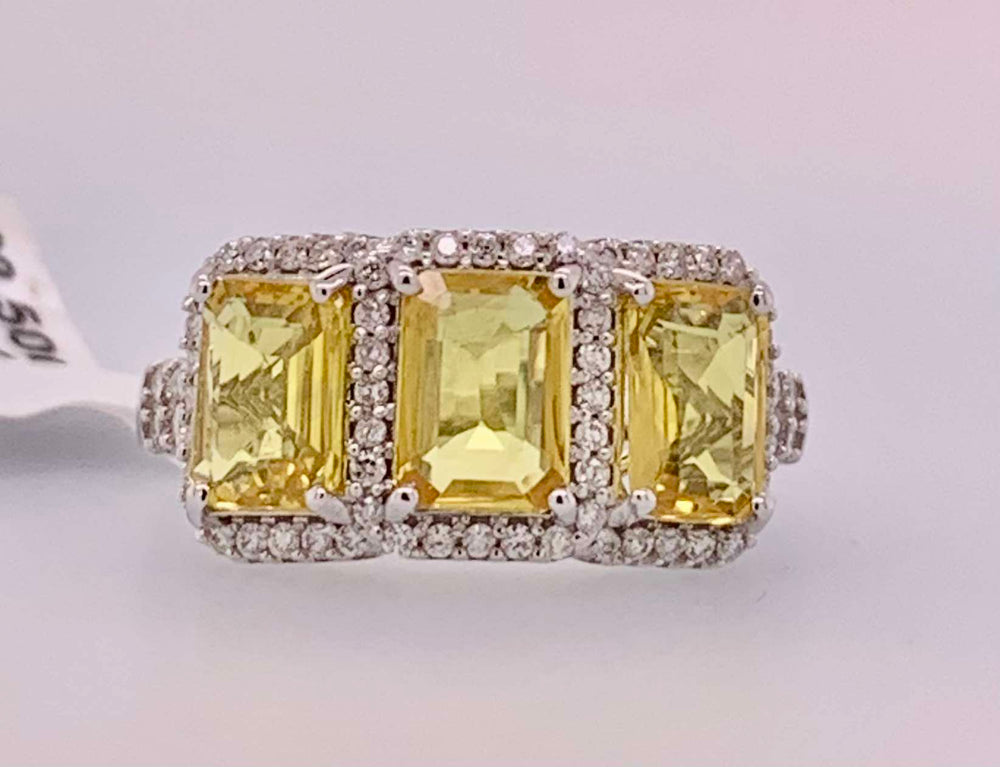 14K Sapphire & Diamond Ring