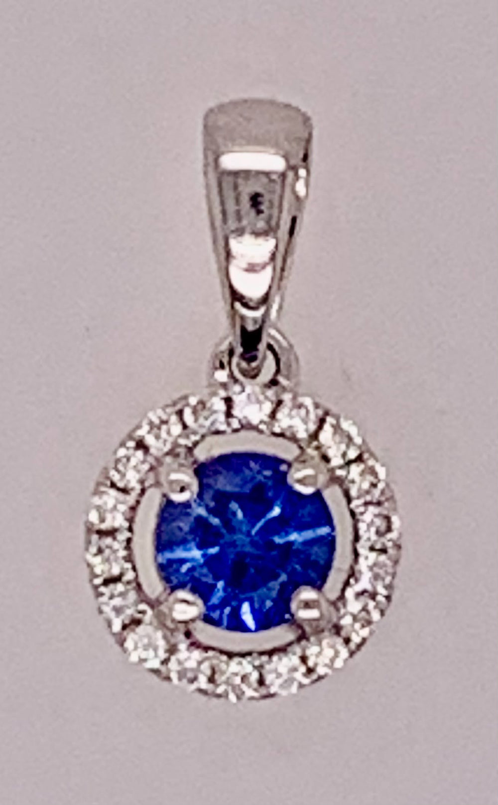18K Sapphire and Diamond Pendant