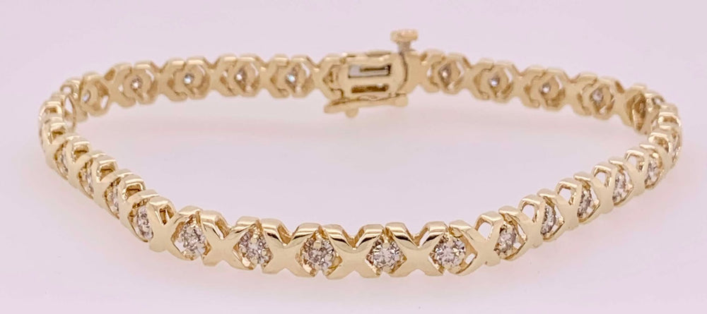 Estate 10K Diamond Bracelet