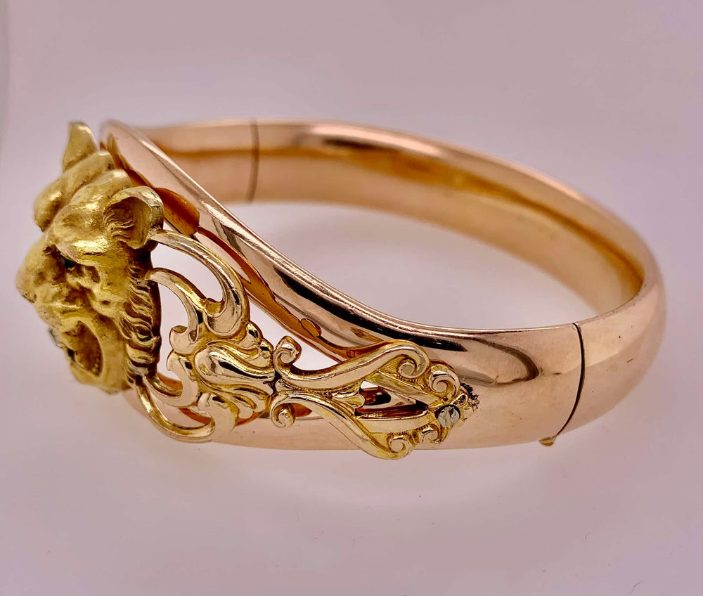 Estate Ornate Gold-Filled Bangle