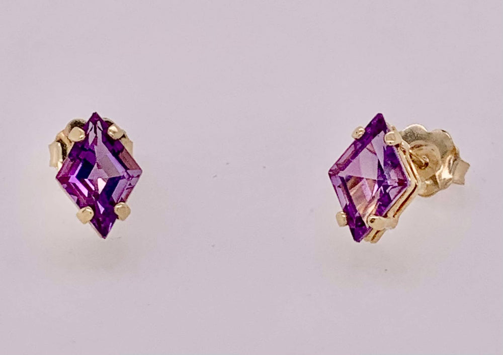 14K Amethyst Earrings