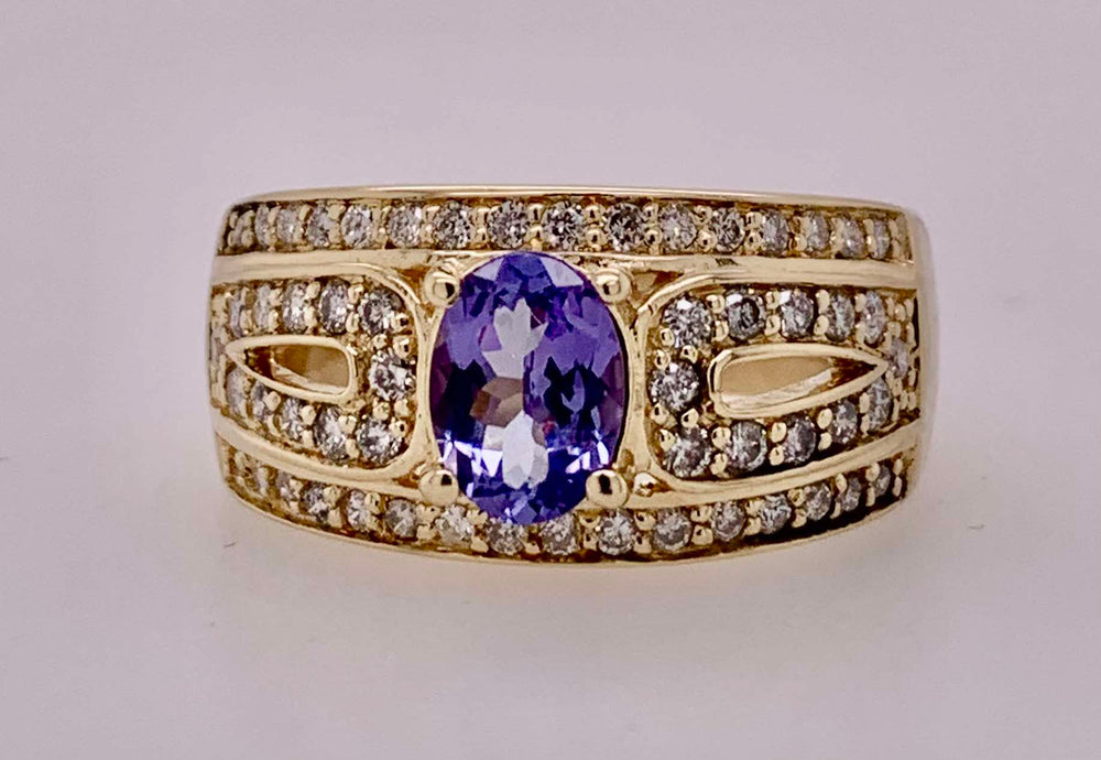 Estate Tanzanite & Diamond Ring
