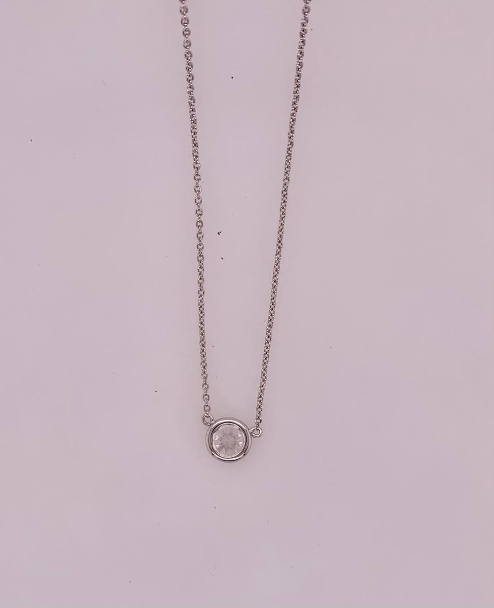 Sterling Silver CZ Necklace