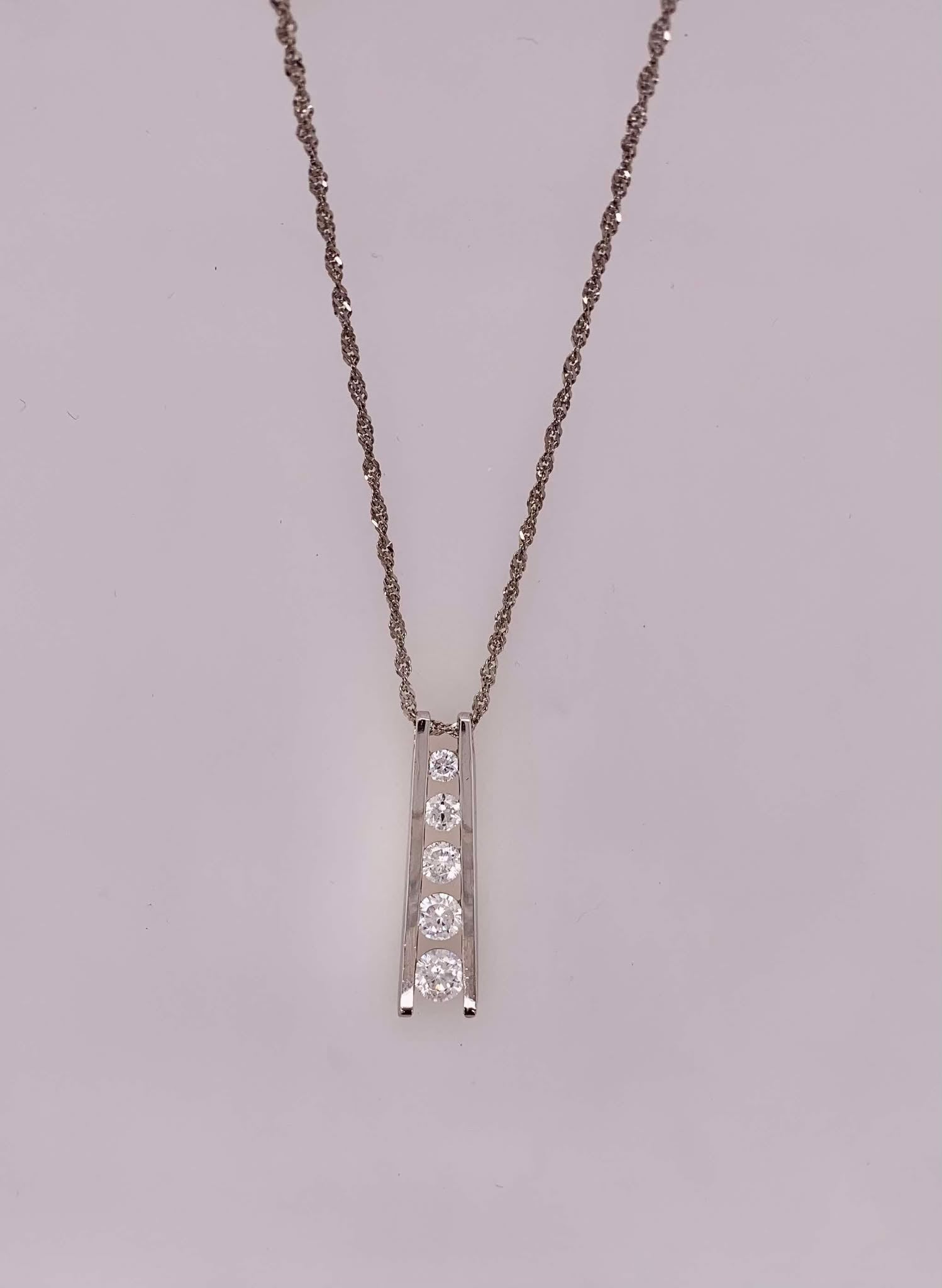 Sterling Silver & Cubic Zirconia Necklace