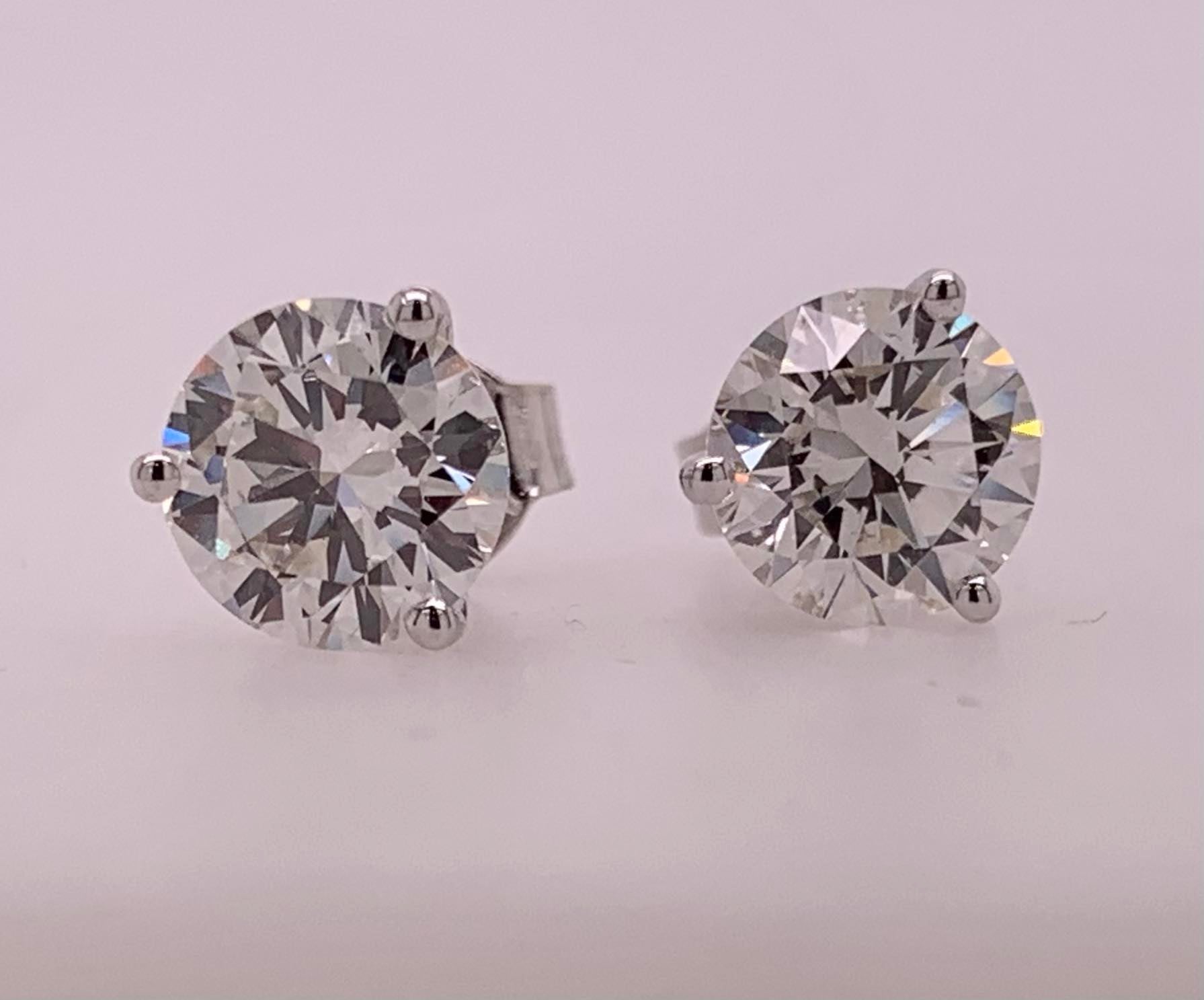 14K Gold LAB Diamond Earrings