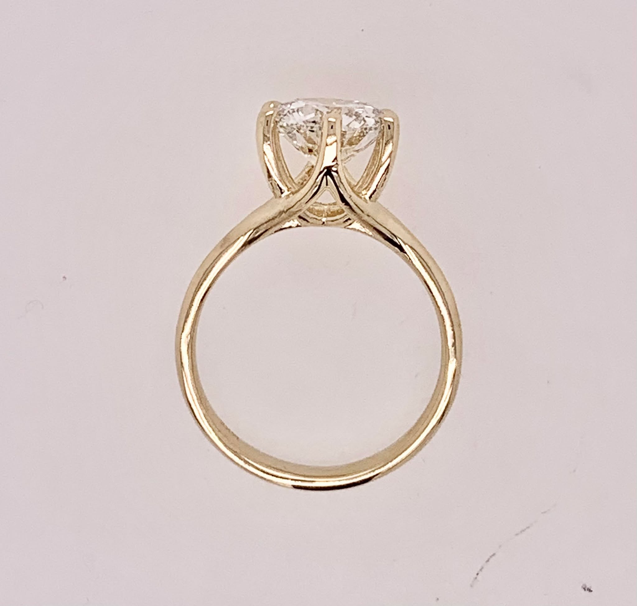 14K Lab Solitaire Ring