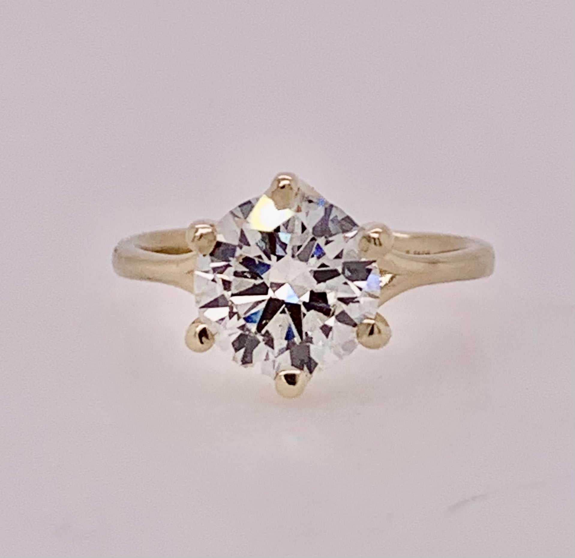 14K Lab Solitaire Ring
