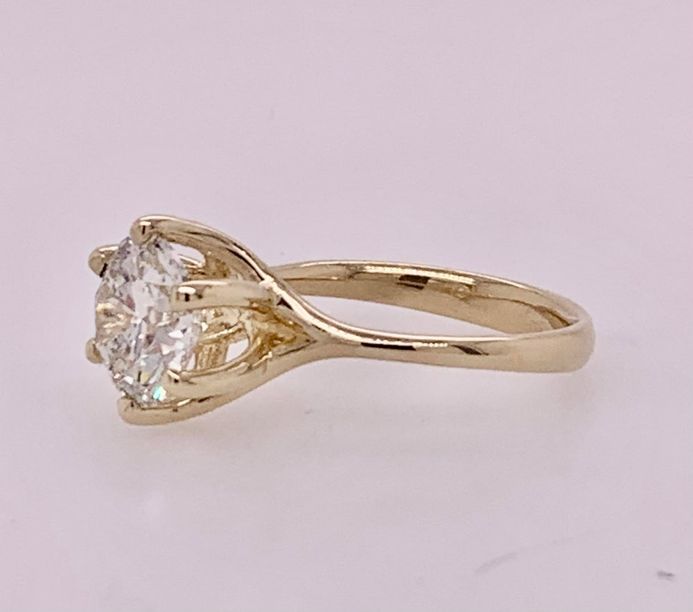 14K Lab Solitaire Ring