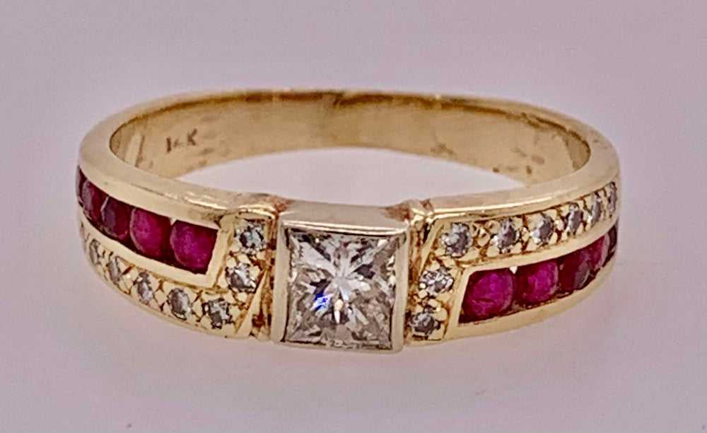 Estate Ruby& Diamond Ring