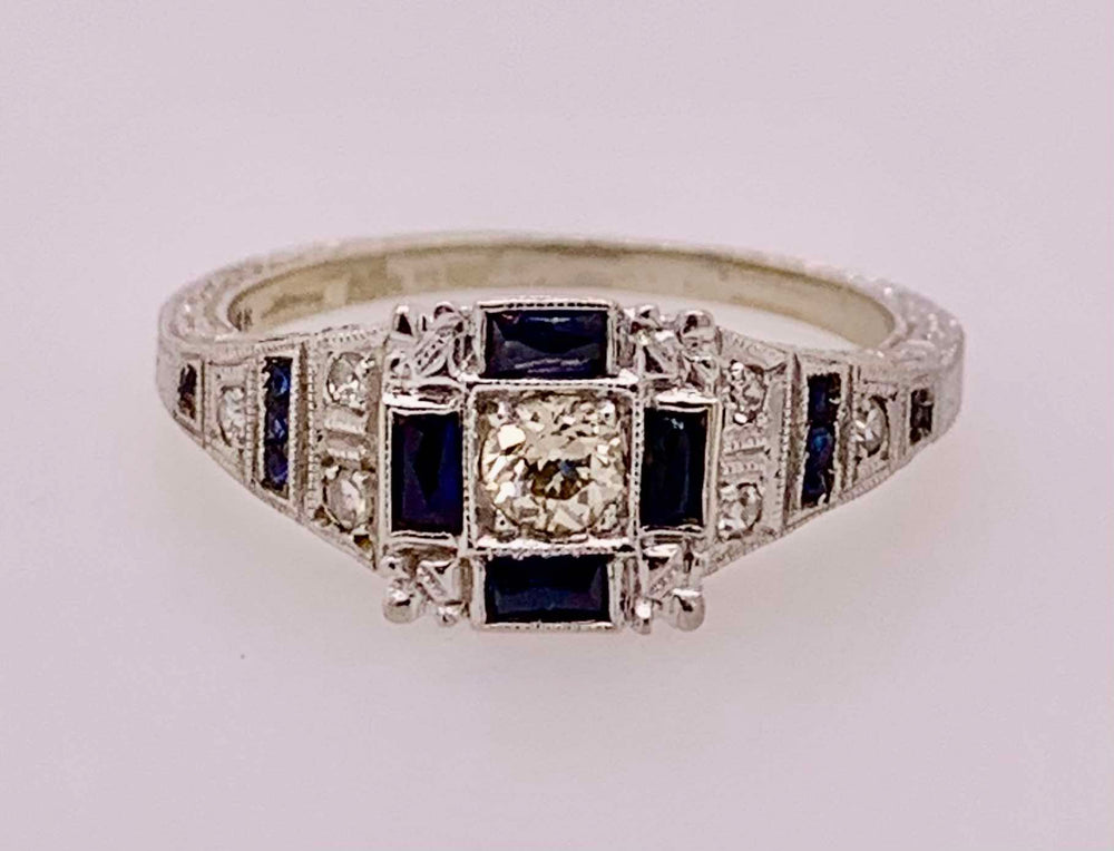 Estate Sapphire & Diamond Ring