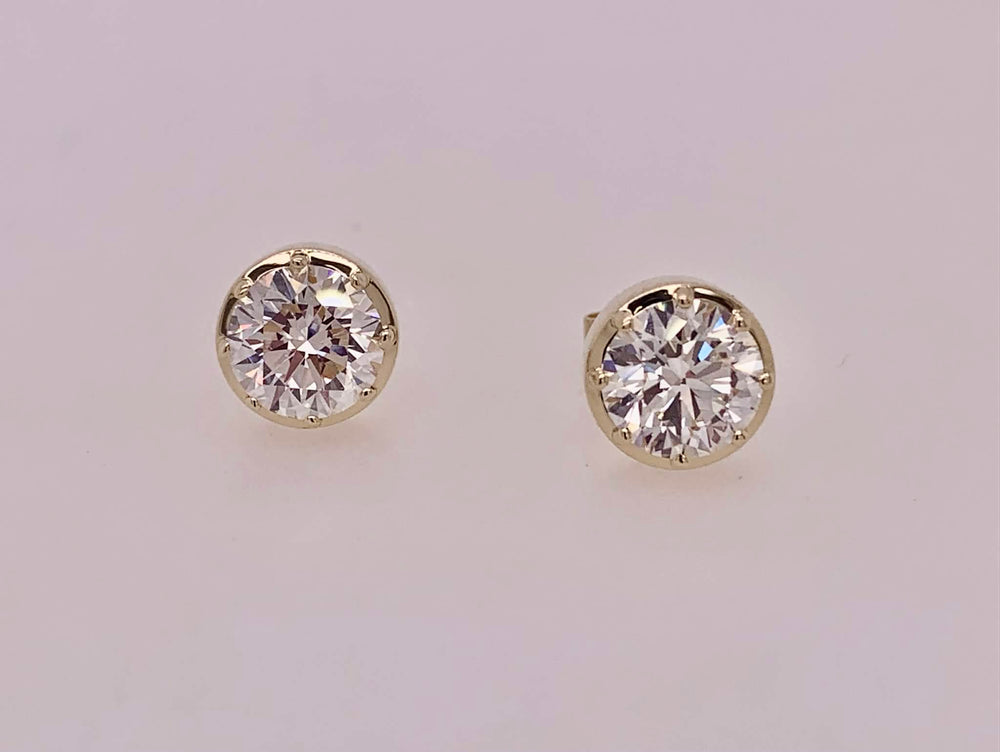 14K LAB Diamond Stud Earrings