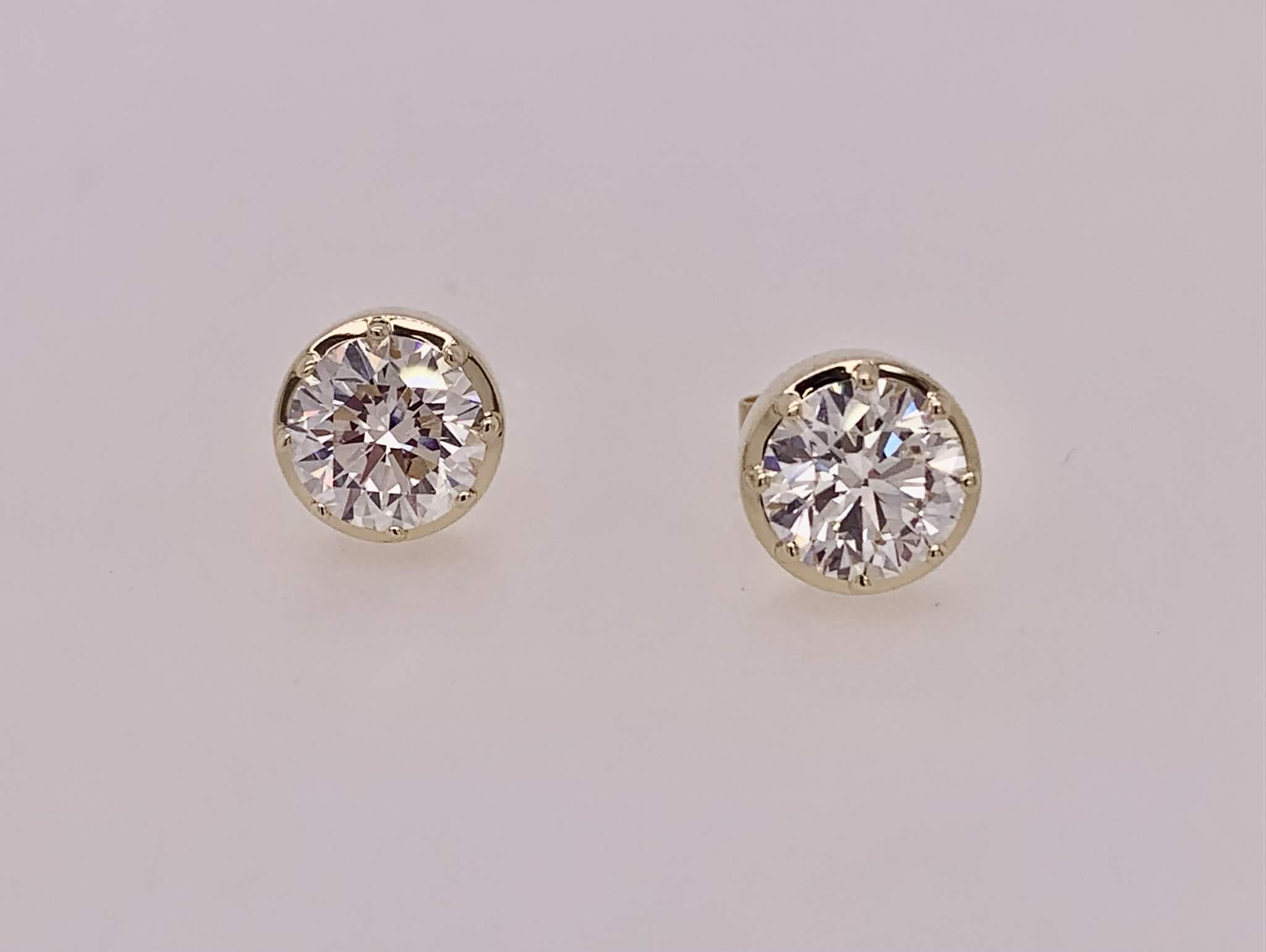14K LAB Diamond Stud Earrings