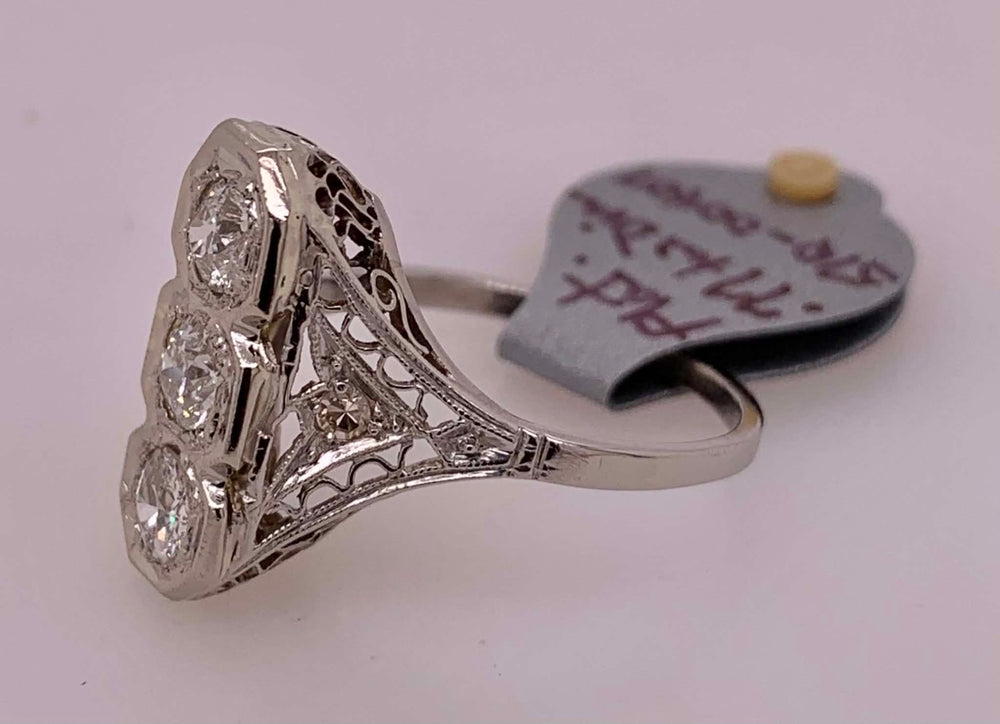 Estate Platinum Art Deco Diamond Ring
