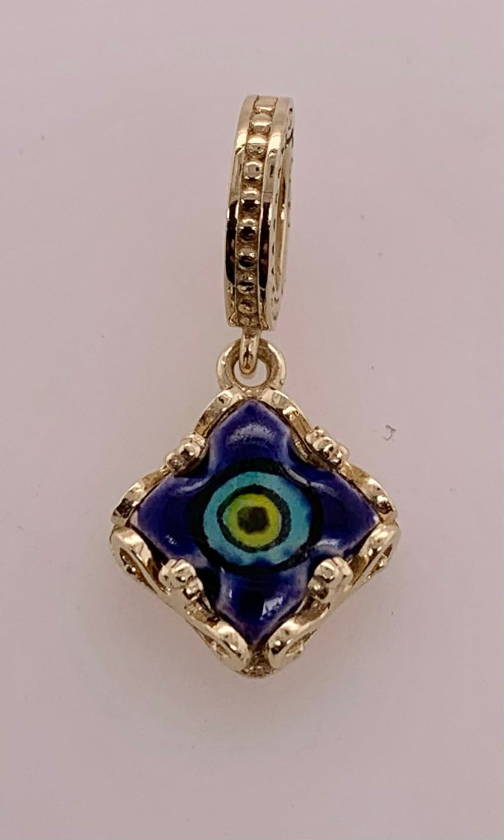 Gold Over Sterling Evil Eye Enhancer Pendant