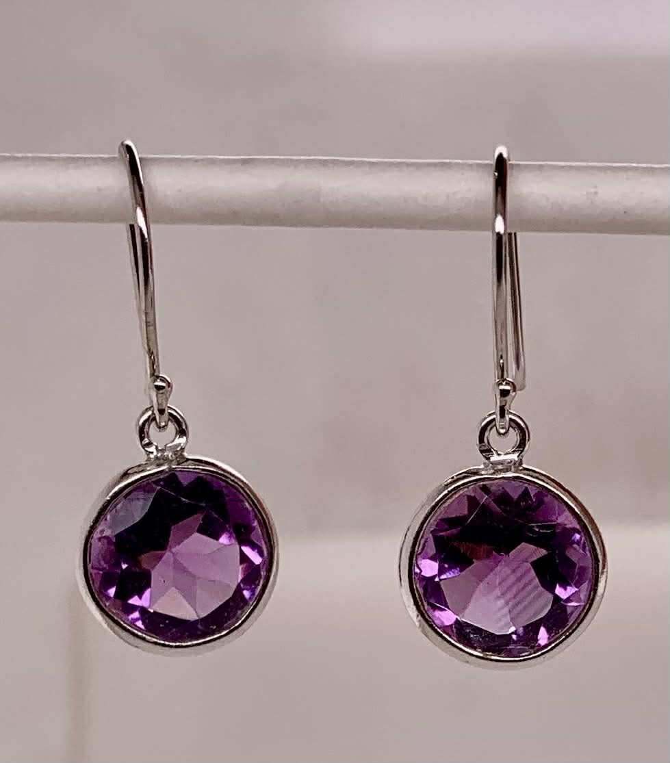 Sterling Amethyst Earrings