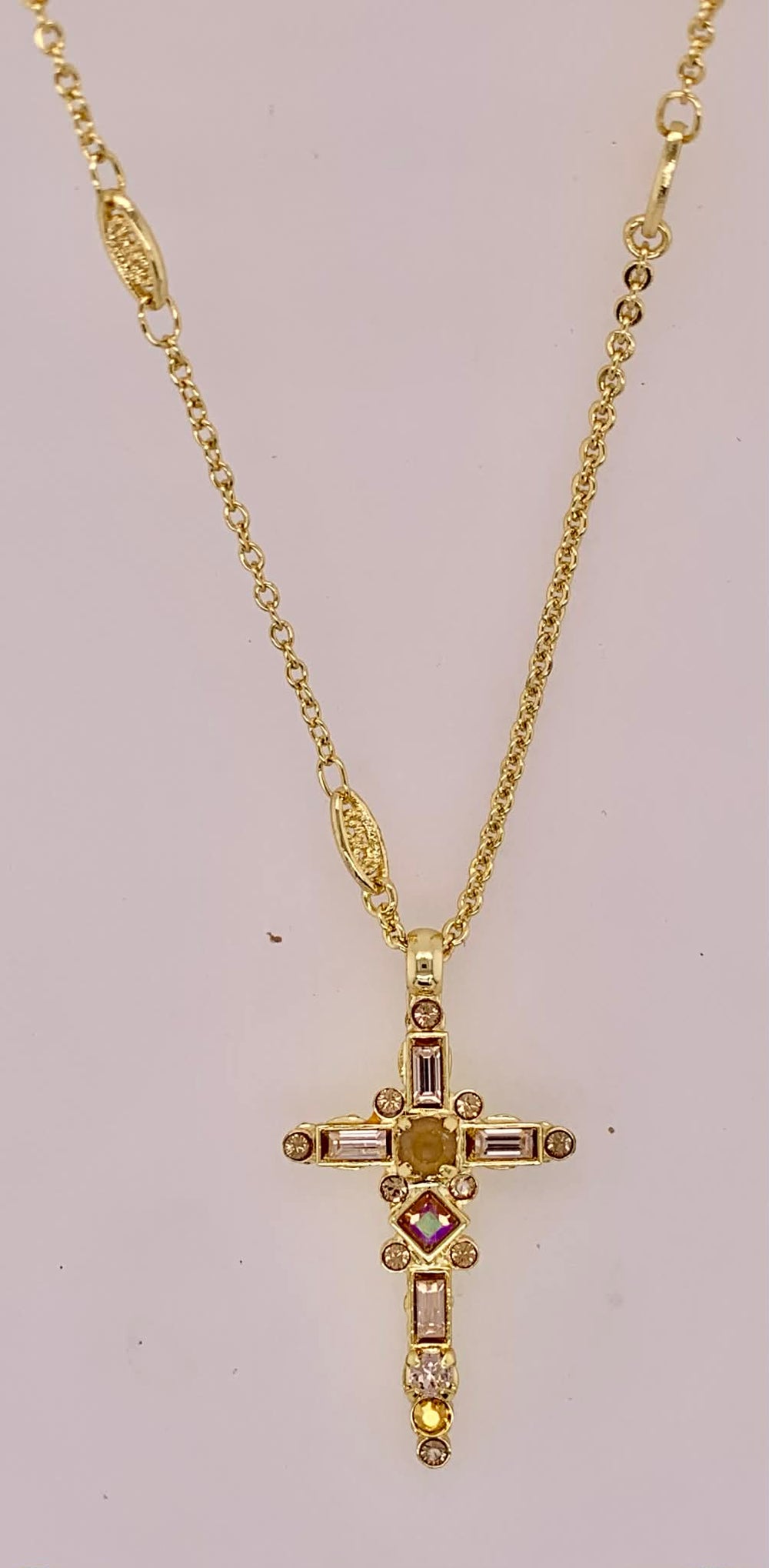 Delicate Sliding Cross Pendant Necklace