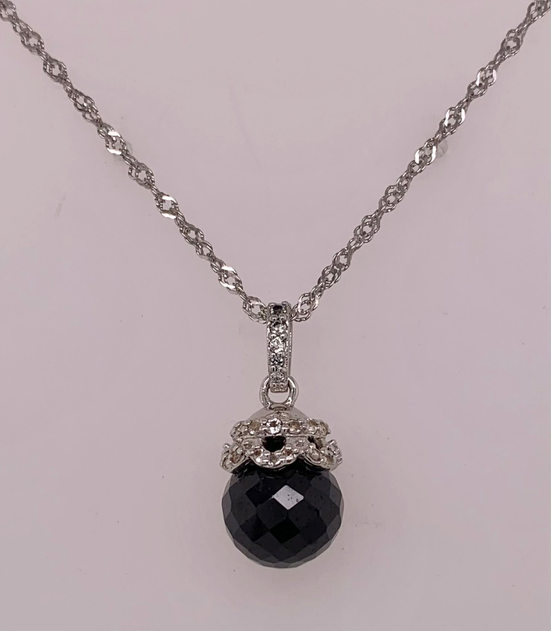 Sterling Black Onyx Necklace