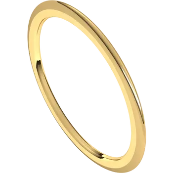 14K Half Round Band