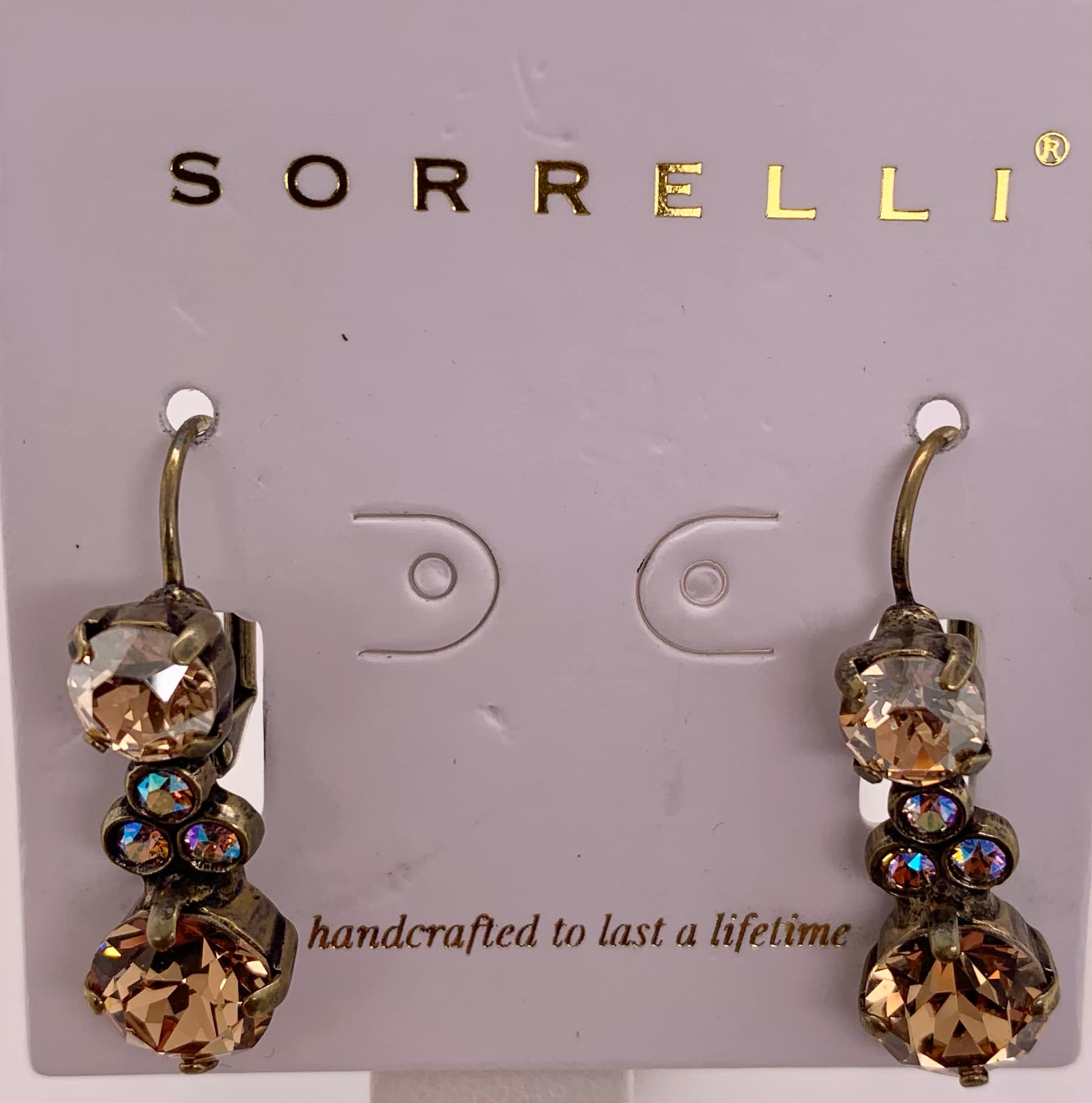 Clustered Circular Crystal Drop Dangle Earrings