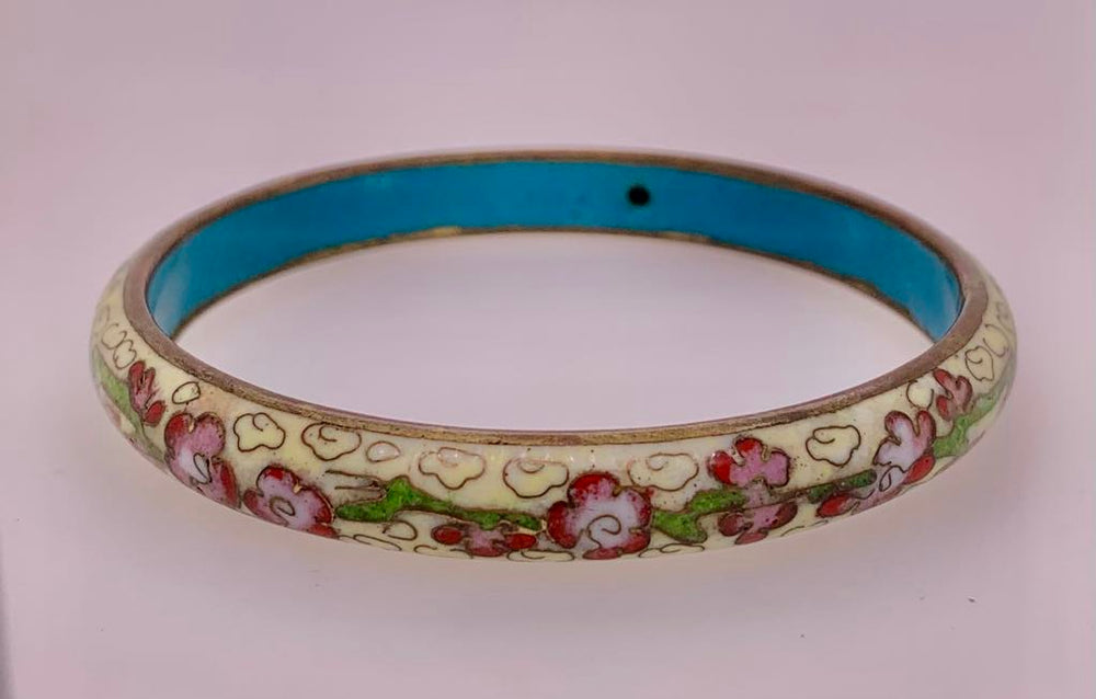 Estate Chinese Cloisonne Bangle Bracelet