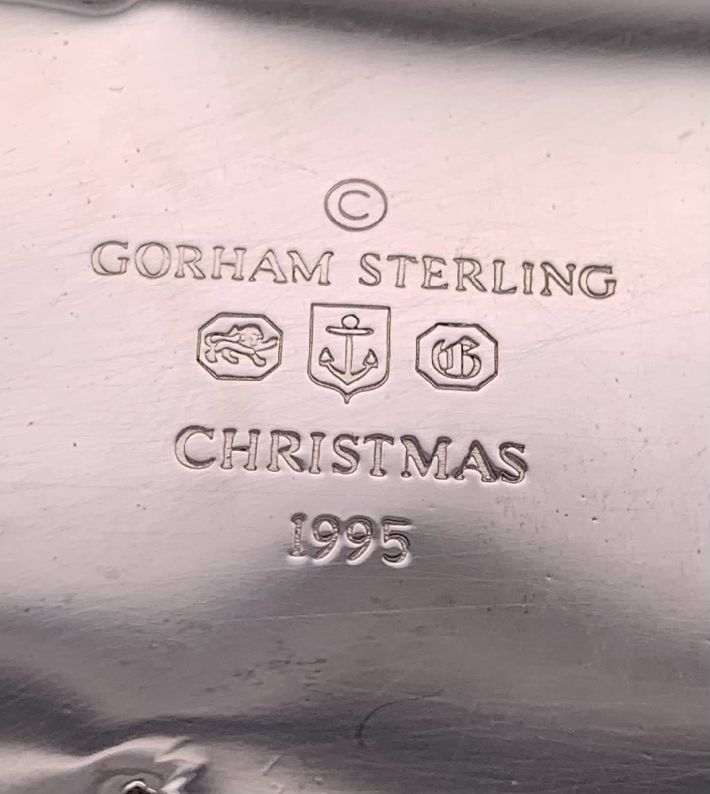 1995 Estate Sterling Silver Gorham Collectible Christmas Ornament