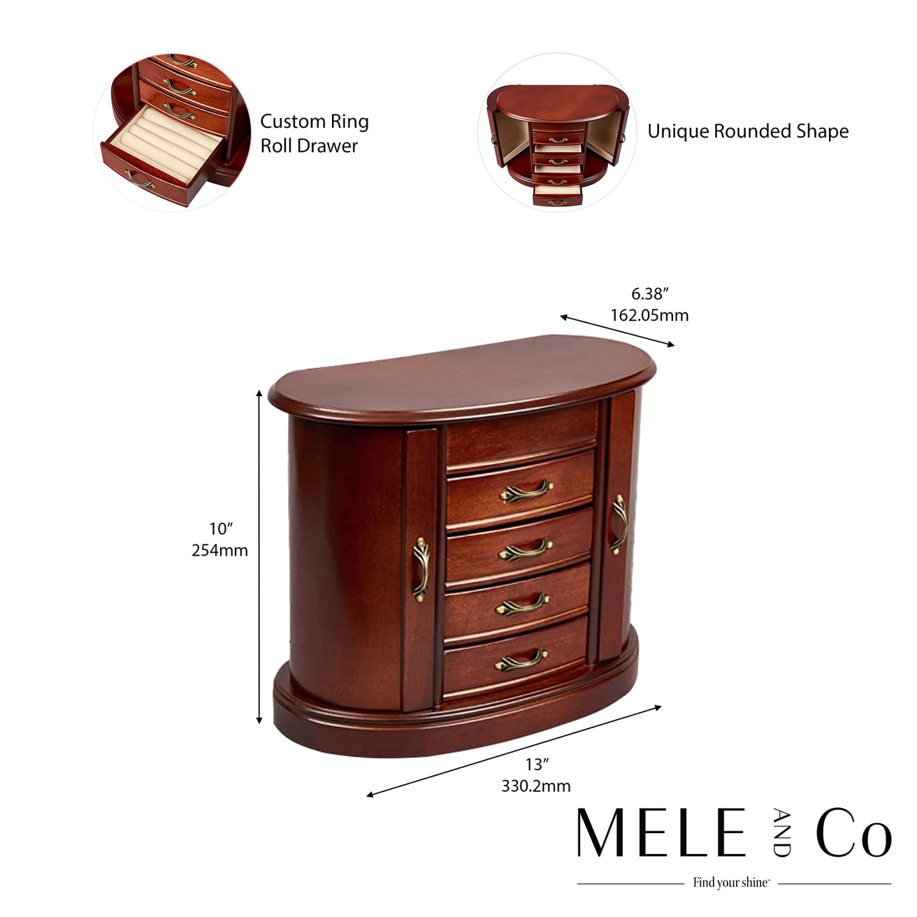 Heloise Walnut Wooden Jewelry Bpx