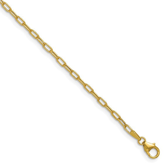 14K Paperclip Chain Bracelet