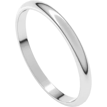 14K 2MM Half Round Band