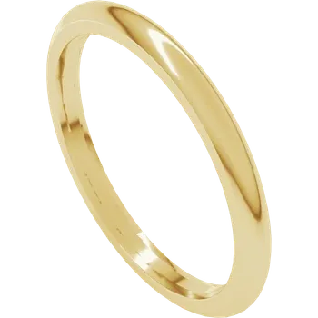 14K Half Round Band