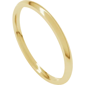 14K Half Round Band